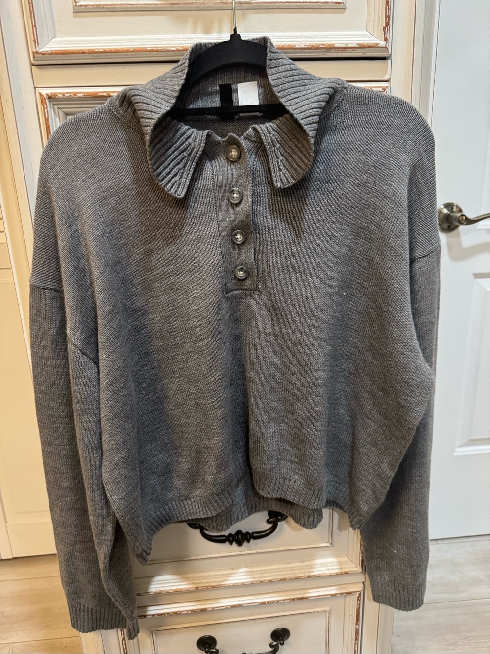 Divided H&M Gray Polo-Collar Women's Sweater Size XL